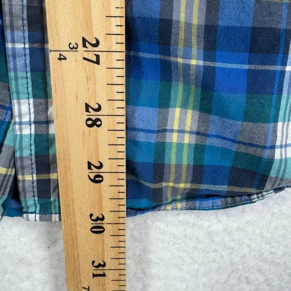 American Eagle Outfitters Shirt Blue Plaid Button‎ Down Mens Large L Preppy